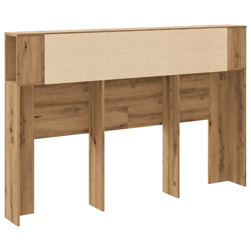 Hoofdbordkast 160x18,5x103,5 cm bewerkt hout artisanaal eiken