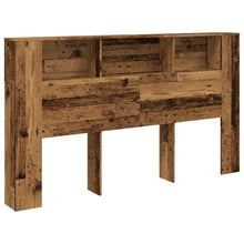 Hoofdbordkast 180x18,5x102,5 cm bewerkt hout oud houtkleurig
