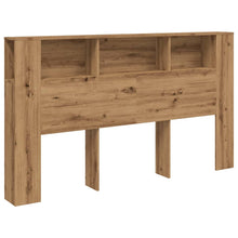 Hoofdbordkast 180x18,5x102,5 cm bewerkt hout artisanaal eiken