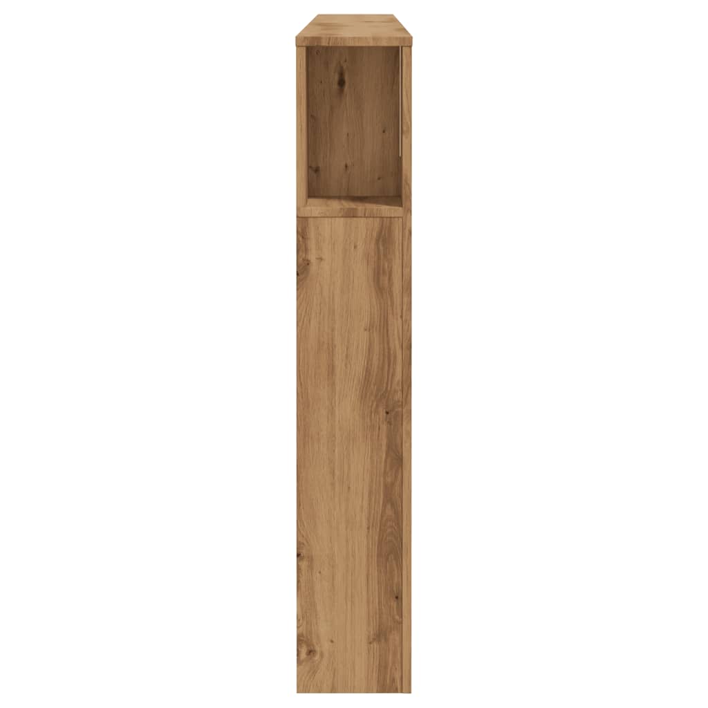 Hoofdbordkast 180x18,5x102,5 cm bewerkt hout artisanaal eiken
