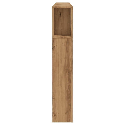 Hoofdbordkast 180x18,5x102,5 cm bewerkt hout artisanaal eiken