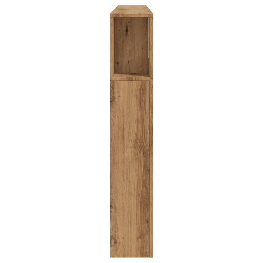 Hoofdbordkast 180x18,5x102,5 cm bewerkt hout artisanaal eiken