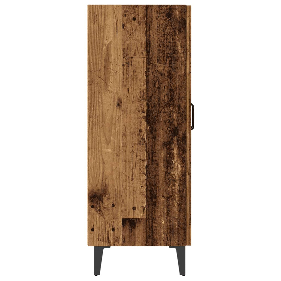 Dressoir 70x34x90 cm bewerkt hout oud houtkleurig