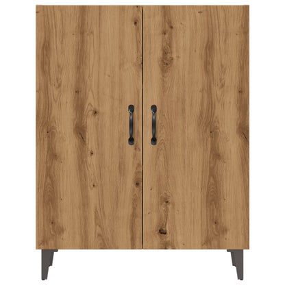 Dressoir 70x34x90 cm bewerkt hout artisanaal eikenkleur
