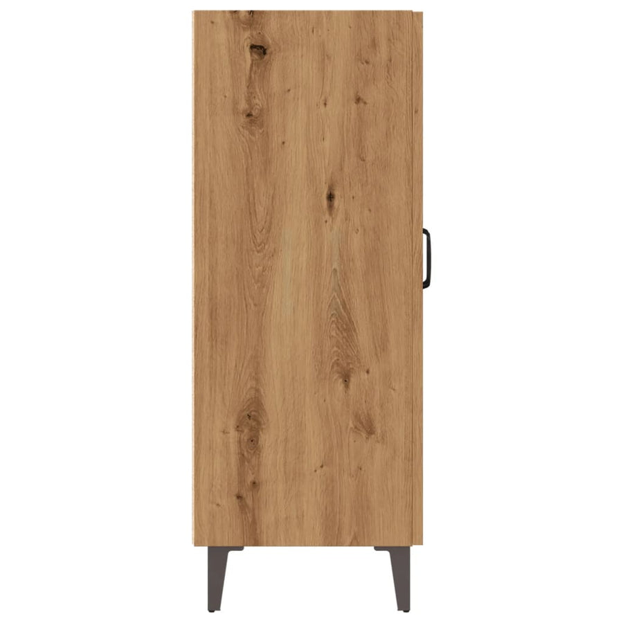 Dressoir 70x34x90 cm bewerkt hout artisanaal eikenkleur
