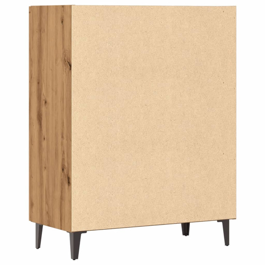 Dressoir 70x34x90 cm bewerkt hout artisanaal eikenkleur