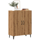 Sideboard 70x34x90 cm crafted wood artisanal oak color
