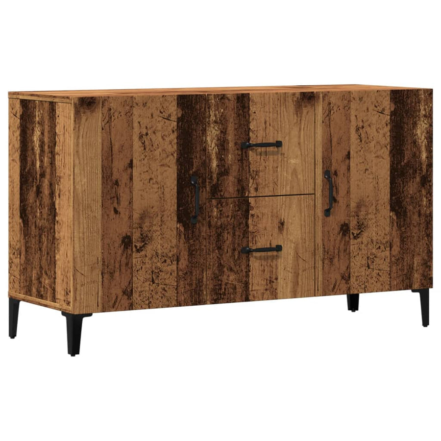 Dressoir 100x36x60 cm bewerkt hout oud houtkleurig