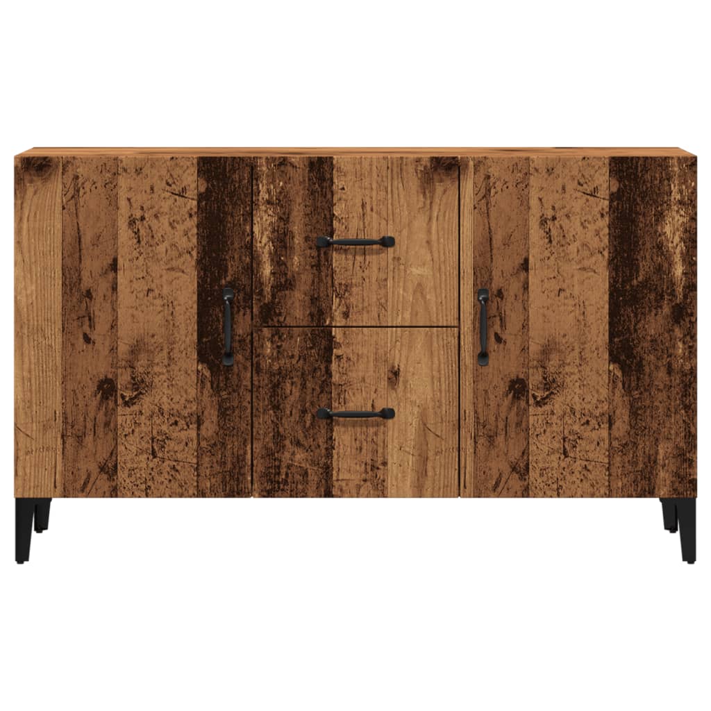 Dressoir 100x36x60 cm bewerkt hout oud houtkleurig