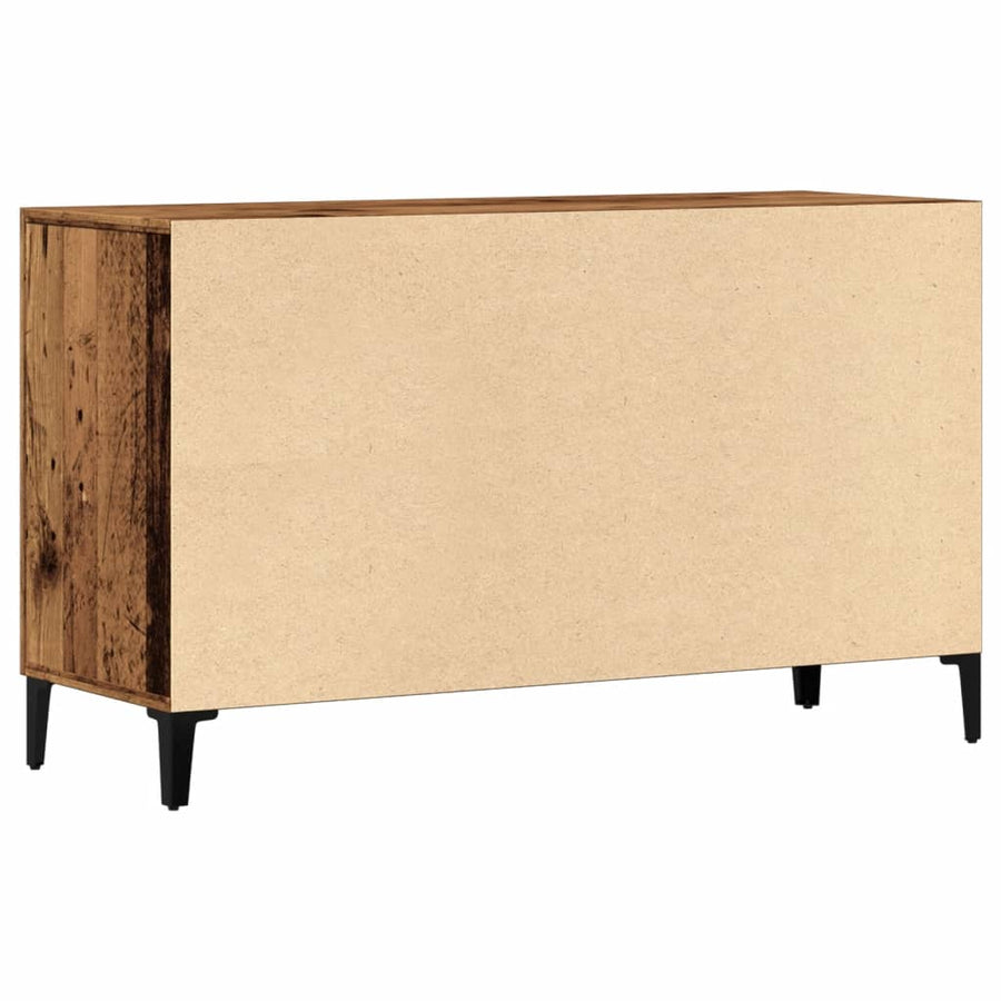 Dressoir 100x36x60 cm bewerkt hout oud houtkleurig