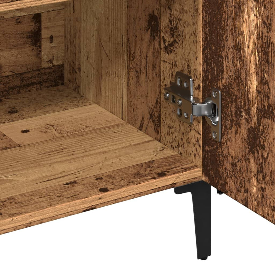 Dressoir 100x36x60 cm bewerkt hout oud houtkleurig