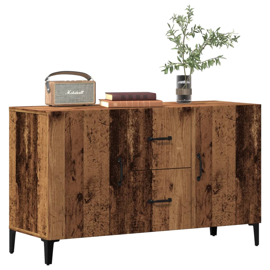 Dressoir 100x36x60 cm bewerkt hout oud houtkleurig