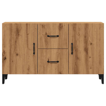 Dressoir 100x36x60 cm bewerkt hout artisanaal eikenkleurig