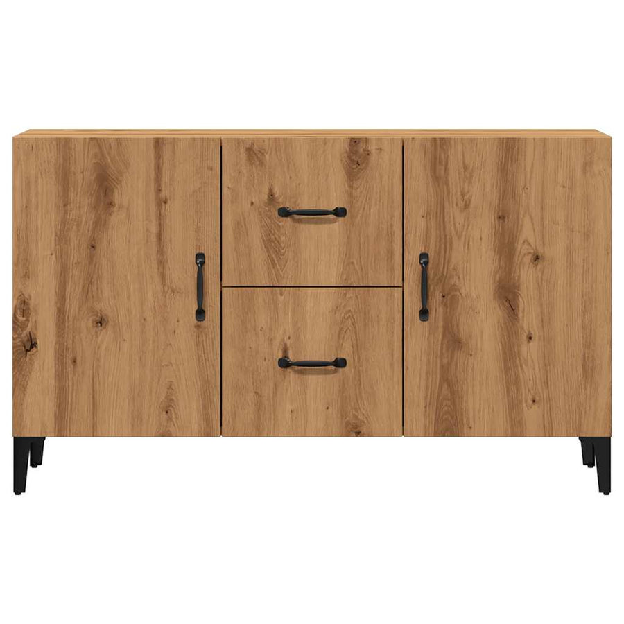 Dressoir 100x36x60 cm bewerkt hout artisanaal eikenkleurig