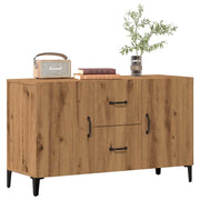 Dressoir 100x36x60 cm bewerkt hout eikenkleurig wandmontage