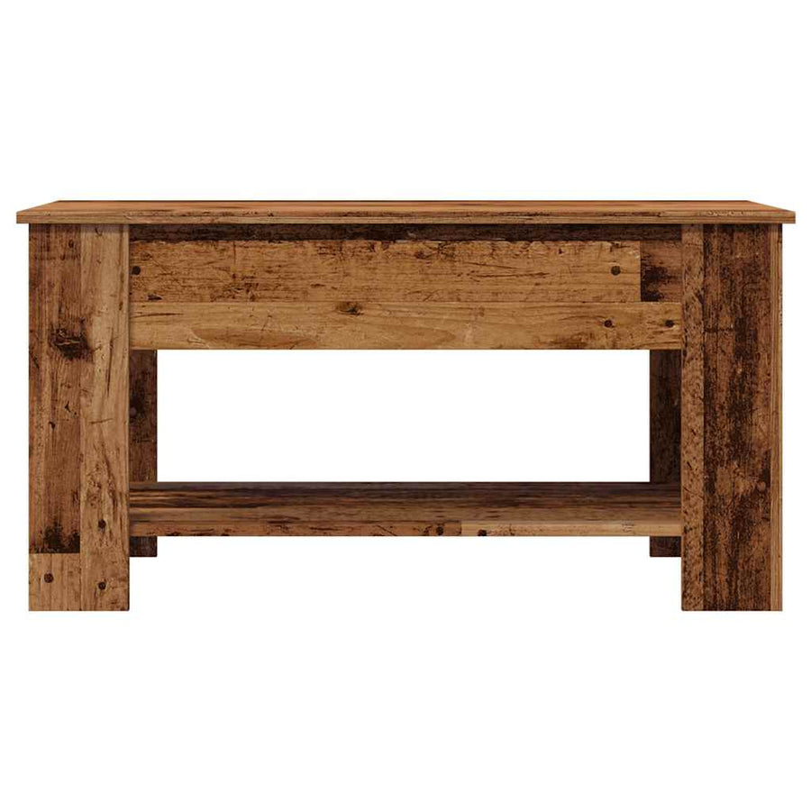 Salontafel 101x49x52 cm bewerkt hout oud houtkleurig