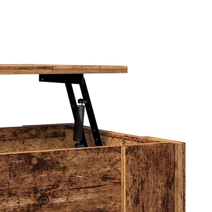 Salontafel 101x49x52 cm bewerkt hout oud houtkleurig