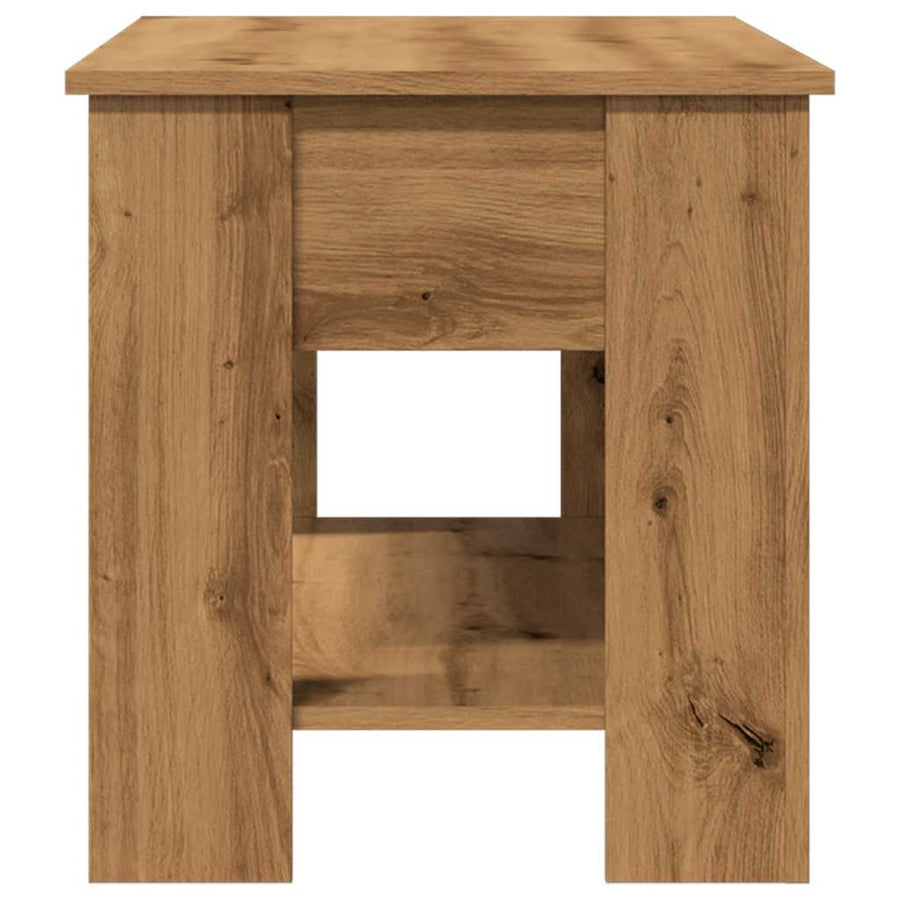 Salontafel 101x49x52 cm bewerkt hout artisanaal eikenkleur