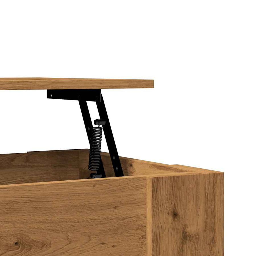 Salontafel 101x49x52 cm bewerkt hout artisanaal eikenkleur