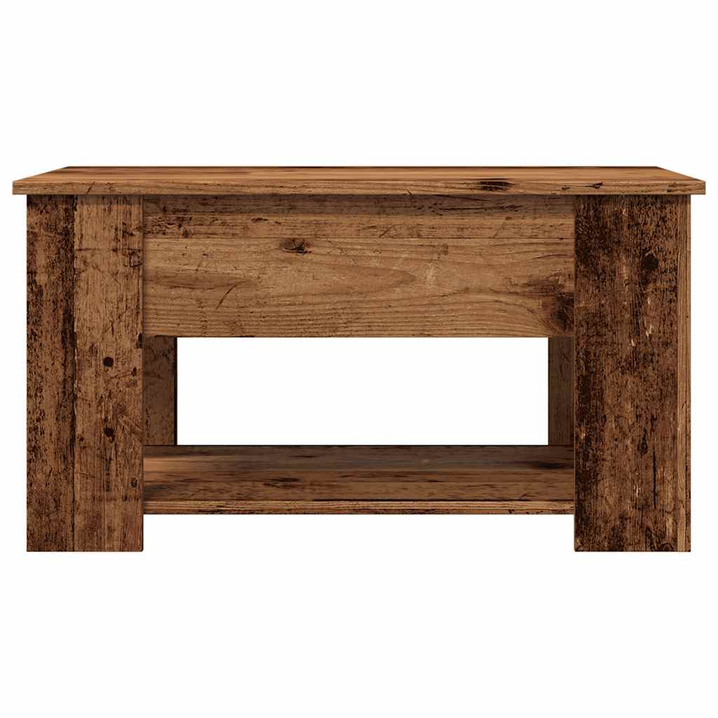 Salontafel 79x49x41 cm bewerkt hout oud houtkleurig