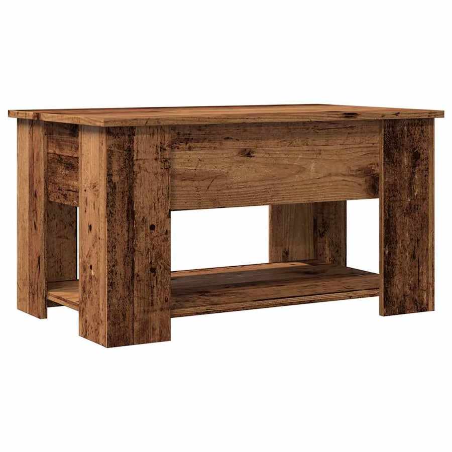Salontafel 79x49x41 cm bewerkt hout oud houtkleurig