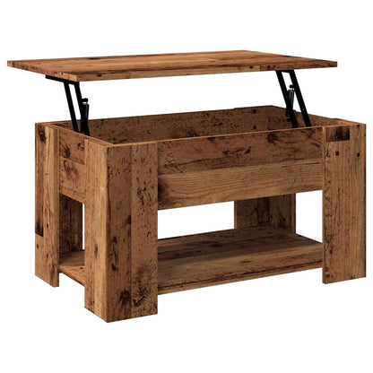Salontafel 79x49x41 cm bewerkt hout oud houtkleurig