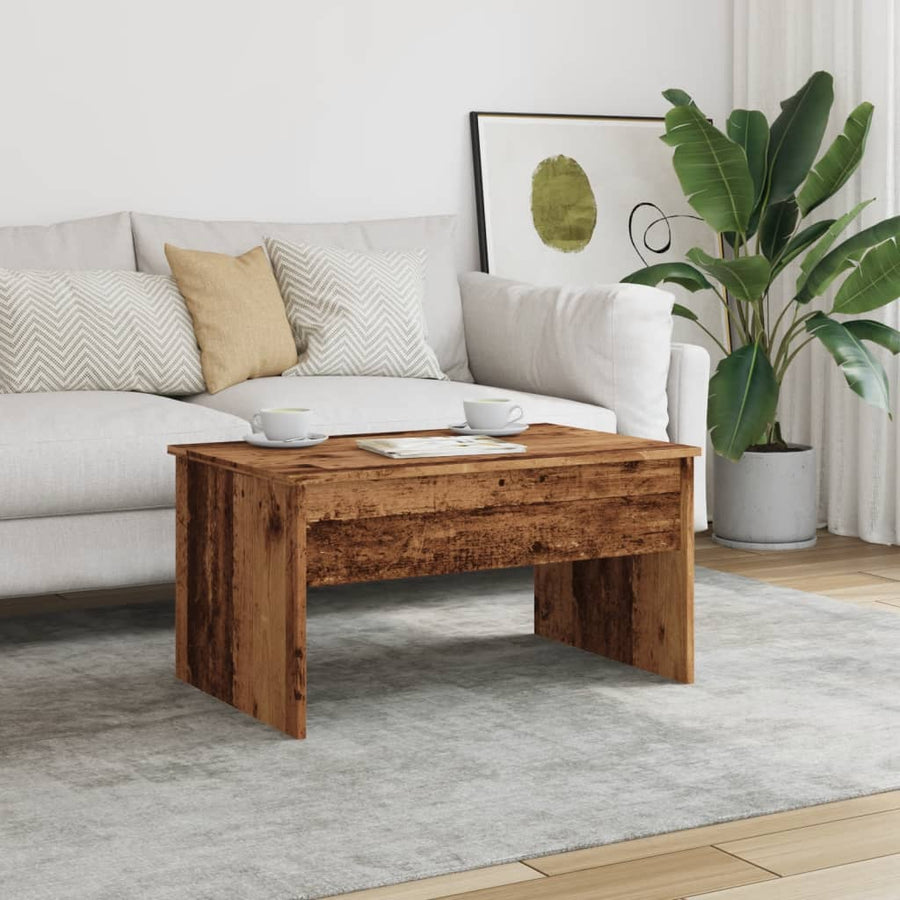 Salontafel 80x50,5x41,5 cm bewerkt hout oud houtkleurig