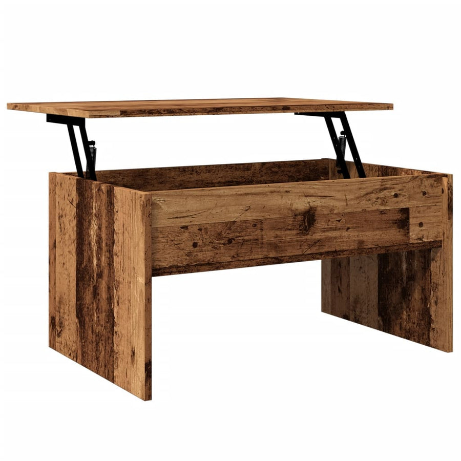 Salontafel 80x50,5x41,5 cm bewerkt hout oud houtkleurig