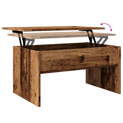 Salontafel 80x50,5x41,5 cm bewerkt hout oud houtkleurig