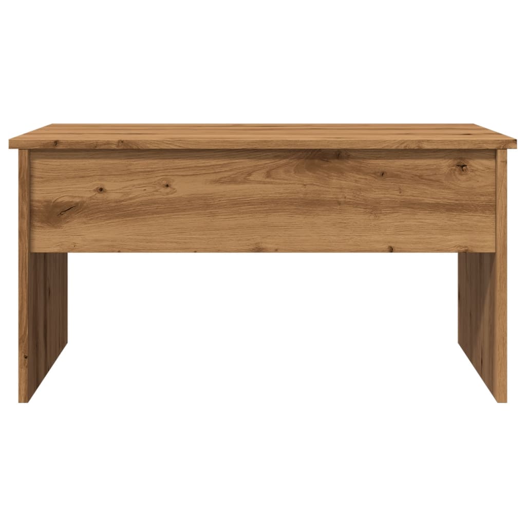 Salontafel 80x50,5x41,5 cm bewerkt hout artisanaal eikenkleurig