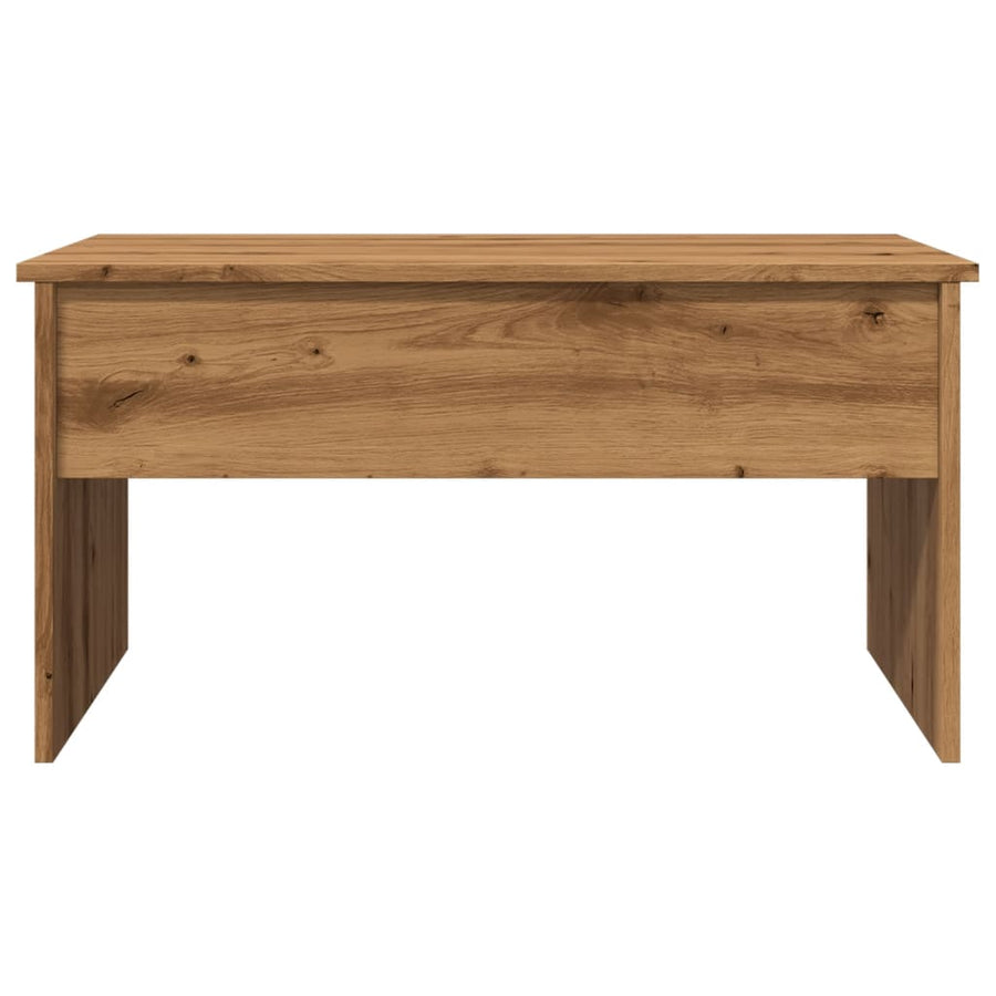 Salontafel 80x50,5x41,5 cm bewerkt hout artisanaal eikenkleurig