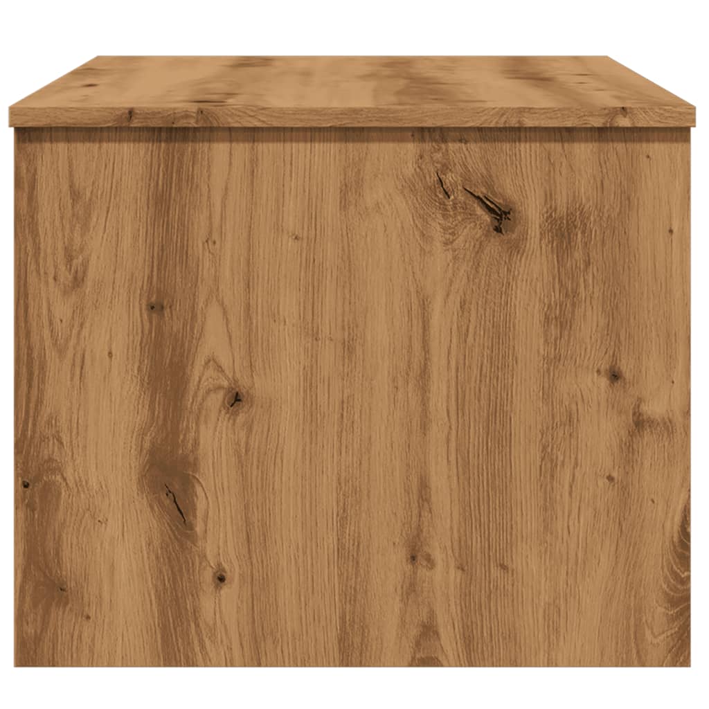 Salontafel 80x50,5x41,5 cm bewerkt hout artisanaal eikenkleurig