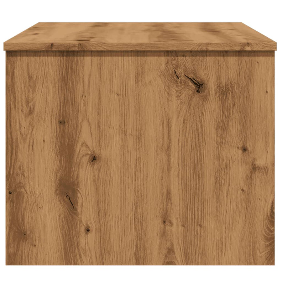 Salontafel 80x50,5x41,5 cm bewerkt hout artisanaal eikenkleurig