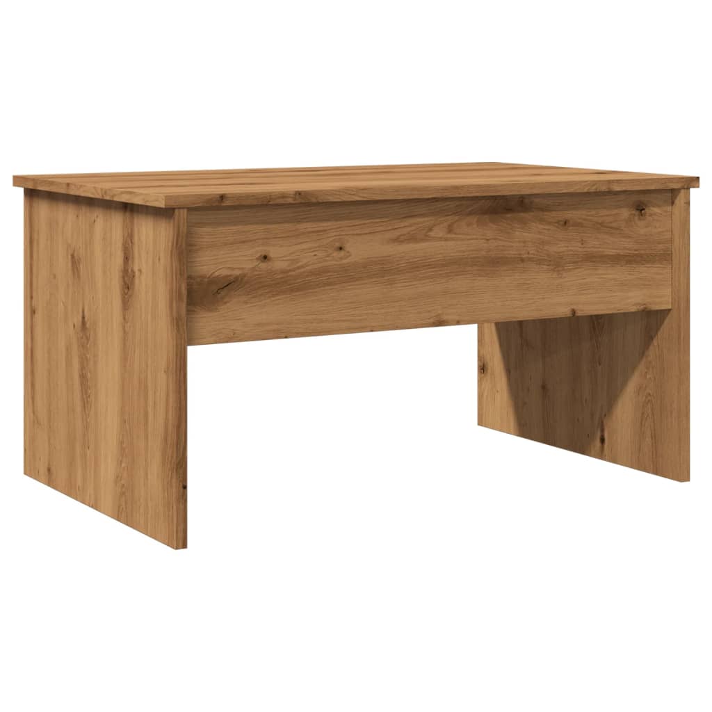 Salontafel 80x50,5x41,5 cm bewerkt hout artisanaal eikenkleurig