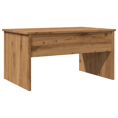 Salontafel 80x50,5x41,5 cm bewerkt hout artisanaal eikenkleurig