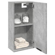 Badkamerkast 32x20x67 cm betongrijs bewerkt hout