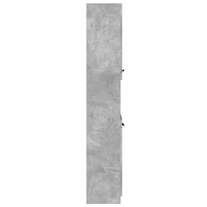 Badkamerkast 32x34x188,5 cm bewerkt hout betongrijs