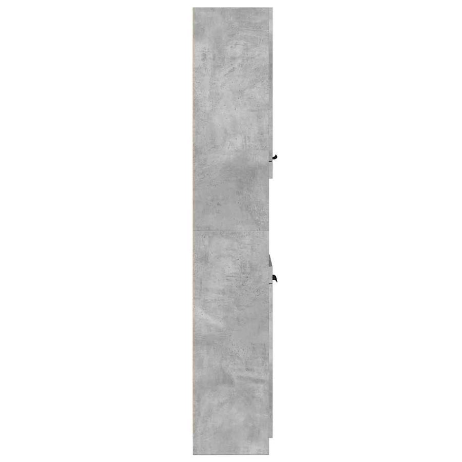 Badkamerkast 32x34x188,5 cm bewerkt hout betongrijs