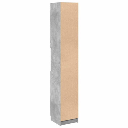 Badkamerkast 32x34x188,5 cm bewerkt hout betongrijs