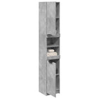 Badkamerkast 32x34x188,5 cm betongrijs bewerkt hout