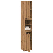 Badkamerkast 32x34x188,5 cm bewerkt hout eikenkleur