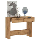 Wandtafel 90x36x75 cm bewerkt hout eikenkleurig