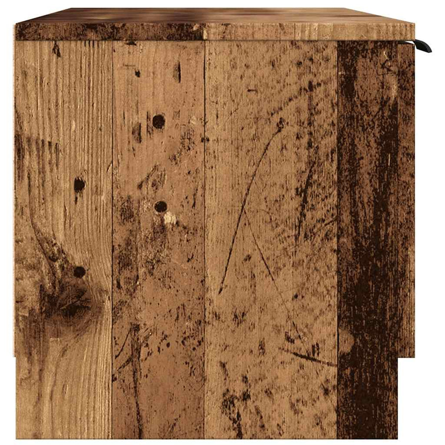 Tv-meubel 102x35x36,5 cm bewerkt hout oud houtkleurig