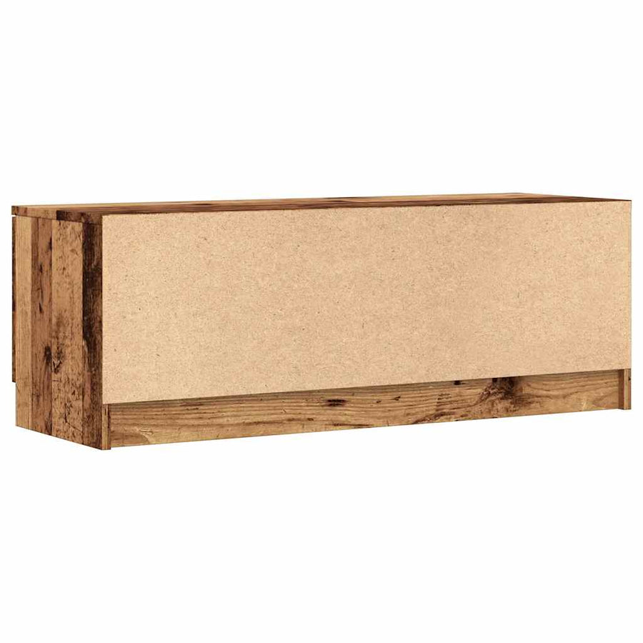 Tv-meubel 102x35x36,5 cm bewerkt hout oud houtkleurig