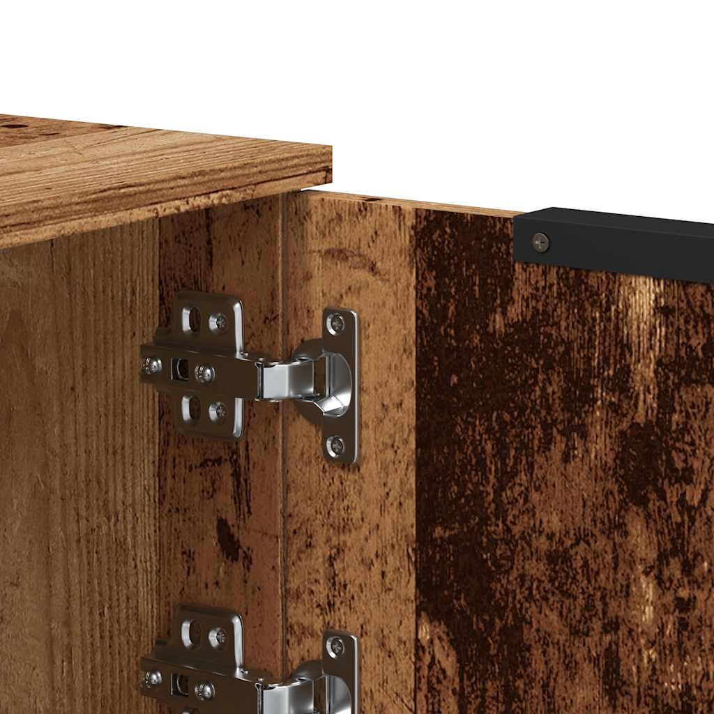 Tv-meubel 102x35x36,5 cm bewerkt hout oud houtkleurig