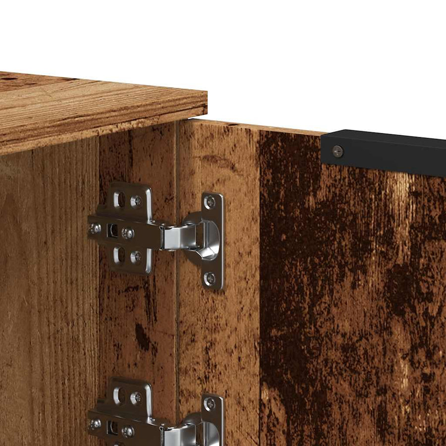 Tv-meubel 102x35x36,5 cm bewerkt hout oud houtkleurig