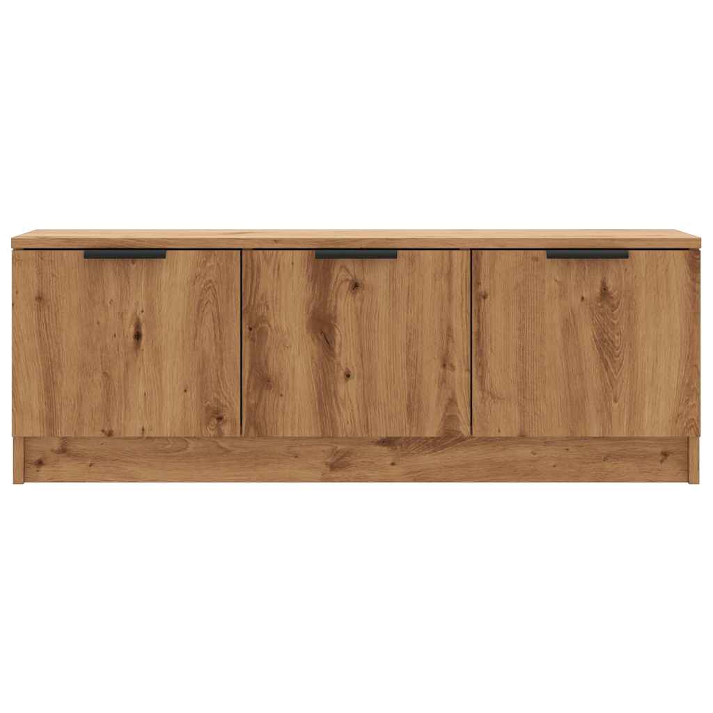 Tv-meubel 102x35x36,5 cm bewerkt hout artisanaal eikenkleur