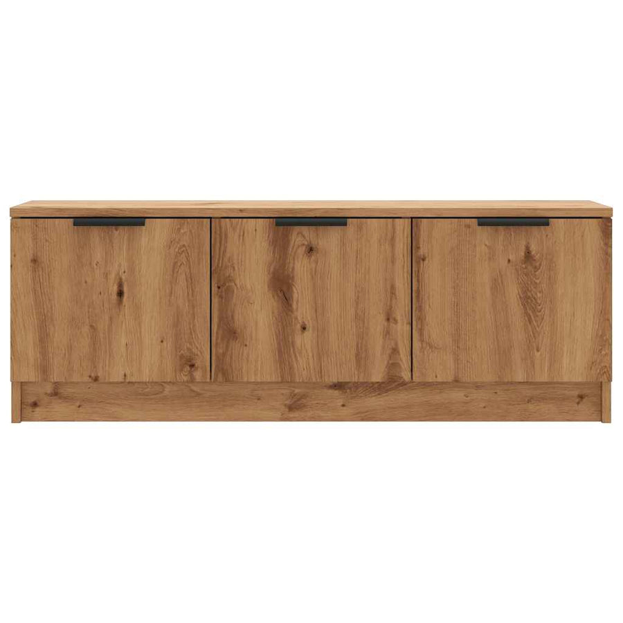 Tv-meubel 102x35x36,5 cm bewerkt hout artisanaal eikenkleur
