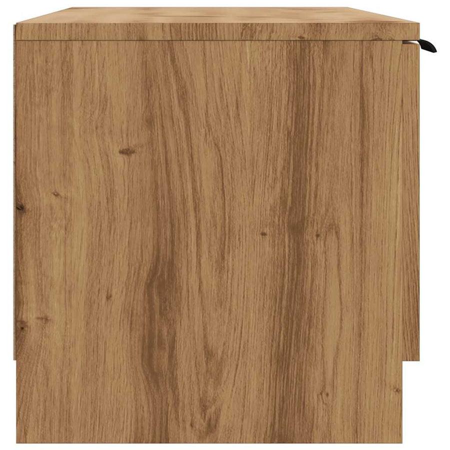 Tv-meubel 102x35x36,5 cm bewerkt hout artisanaal eikenkleur