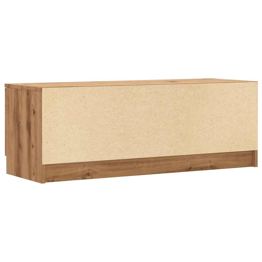 Tv-meubel 102x35x36,5 cm bewerkt hout artisanaal eikenkleur